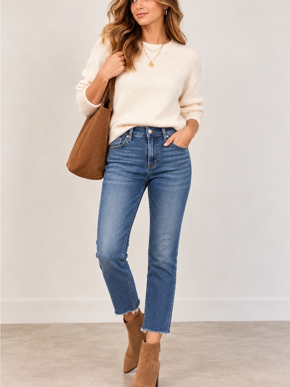 Wit & Wisdom Ab-Solution Straight Leg Raw Hem Jeans – Size 10